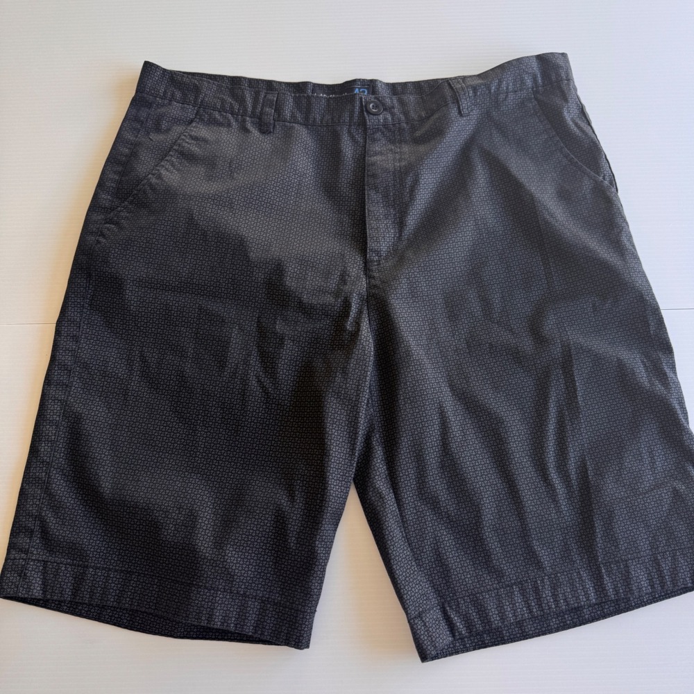 Waimea Hype‎ Shorts Mens Size 42 Charcoal Diamond Print Cotton Blend Casual